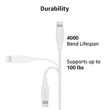 Amazon Basics USB-A to Lightning Charger Cable 6ft
