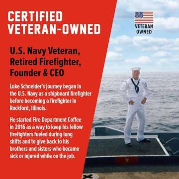 Fire Department Coffee - Gives Back to Firefighters - Original Medium Roast Coffee Pods - Balanced & Smooth - Roasted in the USA - Premium K Cups - Veteran Owned - 24 Single Pods