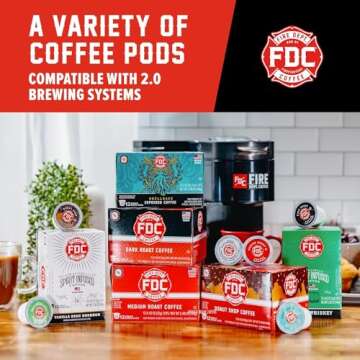 Fire Department Coffee - Gives Back to Firefighters - Original Medium Roast Coffee Pods - Balanced & Smooth - Roasted in the USA - Premium K Cups - Veteran Owned - 24 Single Pods