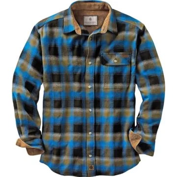 Legendary Whitetails Men's Standard Buck Camp Flannel, Long Sleeve Plaid Button Down Casual Shirt, C...