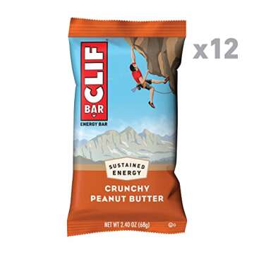CLIF BARS - Energy Bars - Crunchy Peanut Butter - Made with Organic Oats - Plant Based Food - Vegeta...