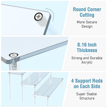 Aredpoook Acrylic Display Risers for Organized Elegance