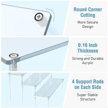 Aredpoook Acrylic Display Risers for Organized Elegance