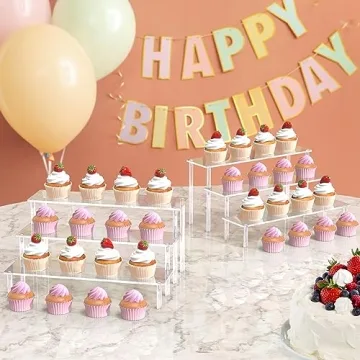 Aredpoook Acrylic Display Risers for Organized Elegance