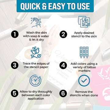 Buy Vanli's Metallic Tattoo Markers for Creative Fun