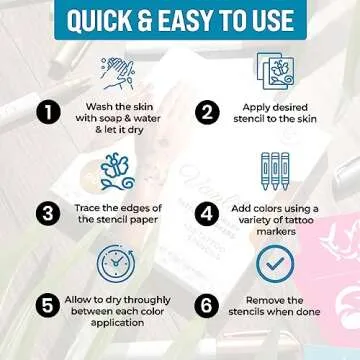 Buy Vanli's Metallic Tattoo Markers for Creative Fun