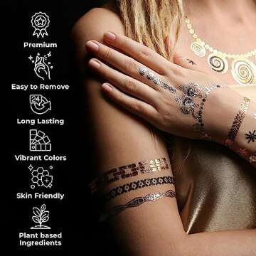 Buy Vanli's Metallic Tattoo Markers for Creative Fun