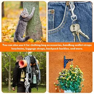 Therwen 24 Pcs Heavy Duty Snap Hooks for Dog Leash