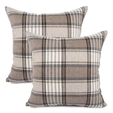 Stylish YOUR SMILE Tartan Pillow Covers Set for Every Season