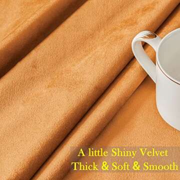 Timeper Velvet Curtains 108" Luxury Light Blocking Drapes