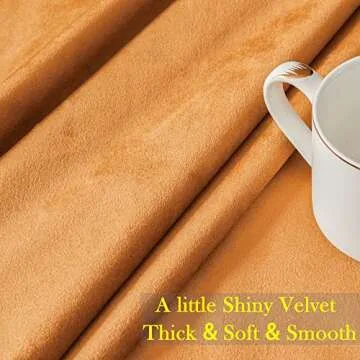 Timeper Velvet Curtains 108" Luxury Light Blocking Drapes