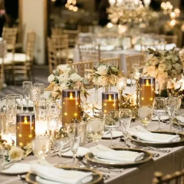 NURADA Flameless Candles with Remote and Timer in Gray