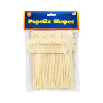 Hygloss Natural Wood Popsicle Sticks - Craft Stick - Great for Arts and Crafts - People Shape - 6.25 Inches High - 25 Pcs