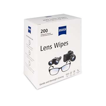 Zeiss Pre-Moistened Lens Cleaning Wipes, 6 x 5-Inches, 200 Count (Pack of 1)