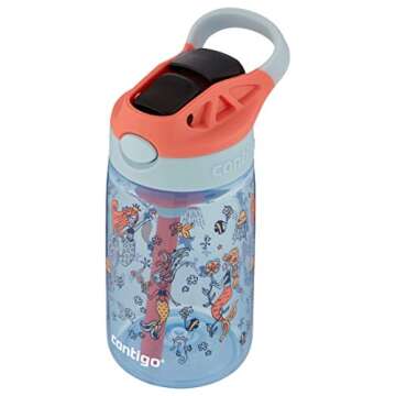 Contigo Kids Straw Water Bottle with AUTOSPOUT Lid, 14oz, Mermaids