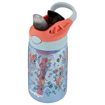 Contigo Kids Straw Water Bottle with AUTOSPOUT Lid, 14oz, Mermaids