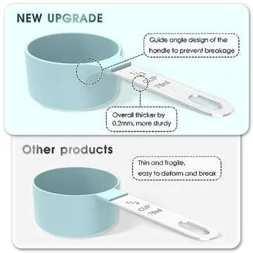 TILUCK Measuring Cups & Spoons Set - Stackable Kitchen Gadgets for Cooking & Baking (Blue)