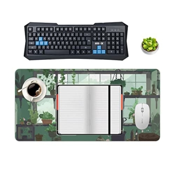 Big Gaming Mouse Pad Cute Cat Art XL Sized Perfect for Desk