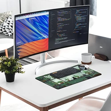 Big Gaming Mouse Pad Cute Cat Art XL Sized Perfect for Desk