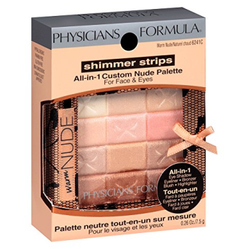 Physicians Formula Shimmer Strips Custom All-in-1 Nude Palette for Face & Eyes Warm Nude