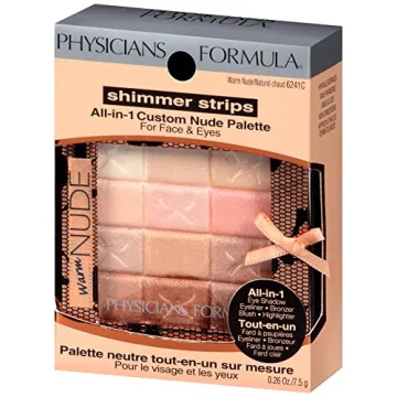 Physicians Formula Shimmer Strips Custom All-in-1 Nude Palette for Face & Eyes Warm Nude