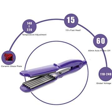 MBHAIR Ceramic Crimper Iron for Voluminous Hair Styling