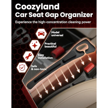 LONVEAR Coozyland Seat Gap - 2PCS Car Seat Gap Organizers with Dual Slots