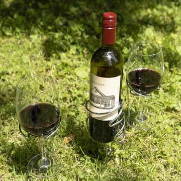 Elegant Chrome Drink Holder for Outdoor Gatherings