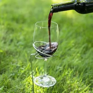 Elegant Chrome Drink Holder for Outdoor Gatherings