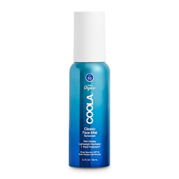 COOLA Organic SPF 50 Face Mist – Vegan, Gluten-Free Sun Protection