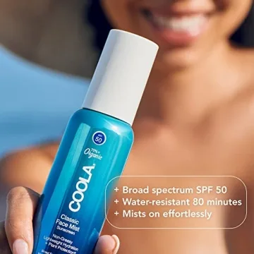 COOLA Organic SPF 50 Face Mist Vegan Gluten-Free Sunscreen