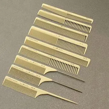 Cricket Silkomb Pro-55 Wide Tooth Rattail Comb Professional Hair Stylist Combs for Teasing Sectioning Parting Lifting Weaving Styling Coloring Hair