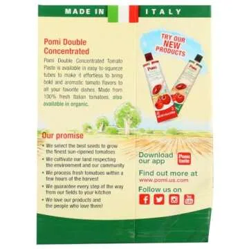 Pomi Organic Strained Tomatoes - Non-GMO Sauce (Pack of 4)
