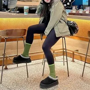 INPAKSA Women's Slippers Platform Mini Boots Short Ankle Boot Fur Fleece Lined Sneakers House slippers Anti-Slip Boot For Outdoor