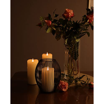 Flameless Candles with 3D Moving Flame for Home Ambiance