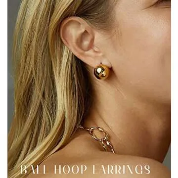 6 Pairs Gold Huggie Hoop Earrings for Women, Dainty 14K Gold Plated Lightweight Small Hoop Earrings Stacks, Hypoallergenic Stud Earrings Set for Sensitive Ears Cartilage Dangle Hoop Earrings Jewelry