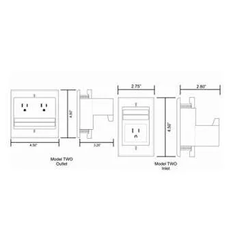 PowerBridge TWO-CK Dual Outlet TV Cord Hider for Wall Mounted TV’s - Recessed In-Wall Cable hider ...