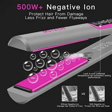 MSTECH Hair Straightener and Curler 2-in-1 Tool for All Hairstyles