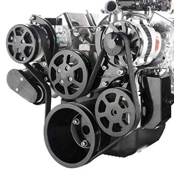 Eddie Motorsports MS107-55BBA S-Drive Complete Serpentine Pulley Drive System Sm