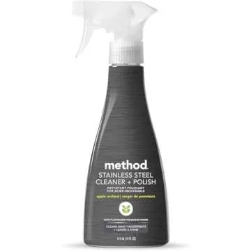 Method Stainless Steel Cleaner + Polish 14 oz Wood Polish, 14 oz. Bundle, 2 ct.