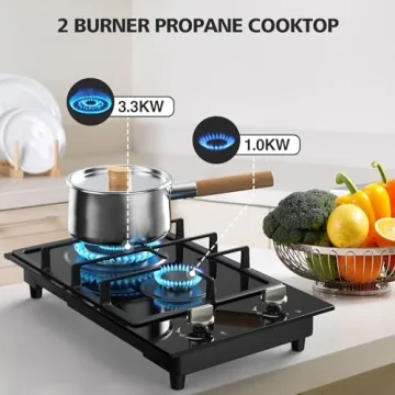 Nafewin 12" Dual Fuel Propane Cooktop for Safe Cooking