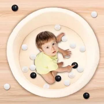 MEOGETY Kids Foam Ball Pits for Toddlers Babies Dogs Cats, Soft Infant Baby Ball Pit Pool for Girls and Boys Gifts, (Balls NOT Included) Imitation Teddy Colours