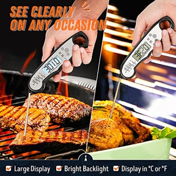 Instant Read Digital Meat Thermometer with Backlight
