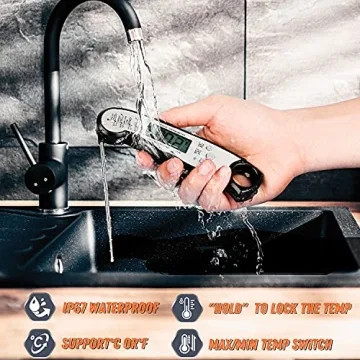 Instant Read Digital Meat Thermometer with Backlight