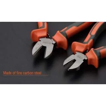 Edward Tools Harden Pro Wire Cutters Diagonal Pliers 6” - Heavy Duty Side Flush Cutters for Wire, Zip Ties, Crafting, Electrical Wire - Fine Carbon Steel - Spring Loaded Ergo Grip Handle (1)