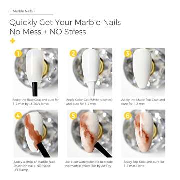 BURANO Marble Nail Gel Polish Set for Effortless Nail Art