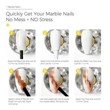 BURANO Marble Nail Gel Polish Set for Effortless Nail Art