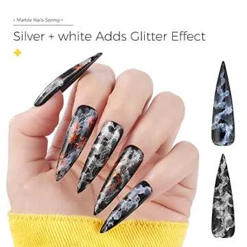 BURANO Marble Nail Gel Polish Set for Effortless Nail Art