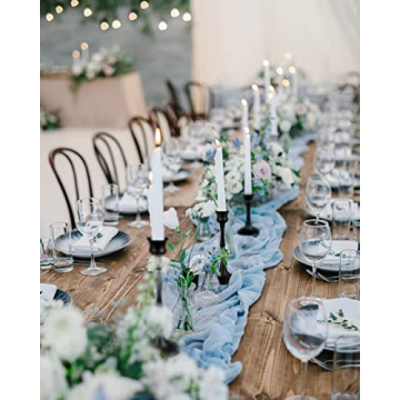 Set of 3 Elegant Black Candle Sticks - Vintage Home Decor