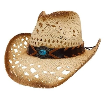 Charming TOVOSO Straw Cowboy Hat - Perfect for All Outdoors